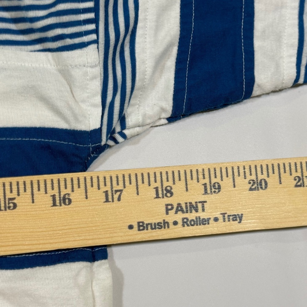 VTG Pacific Scene Blue White Striped Shirt Mens S 80s 90s Surf Coast Skate Retro - Picture 7 of 8